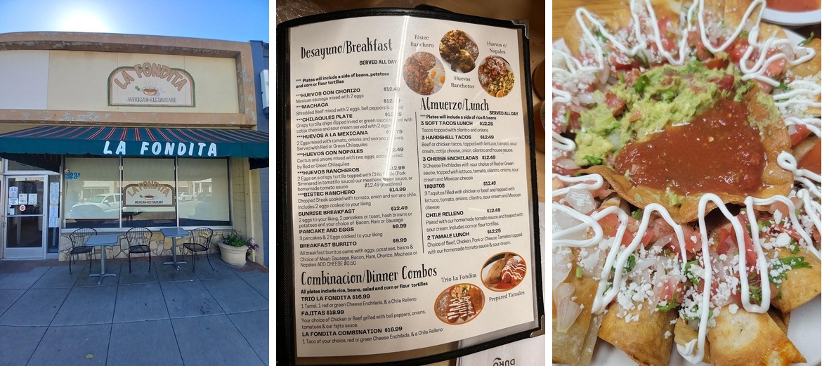 La Fondita Mexican Restaurant Menu